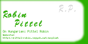 robin pittel business card